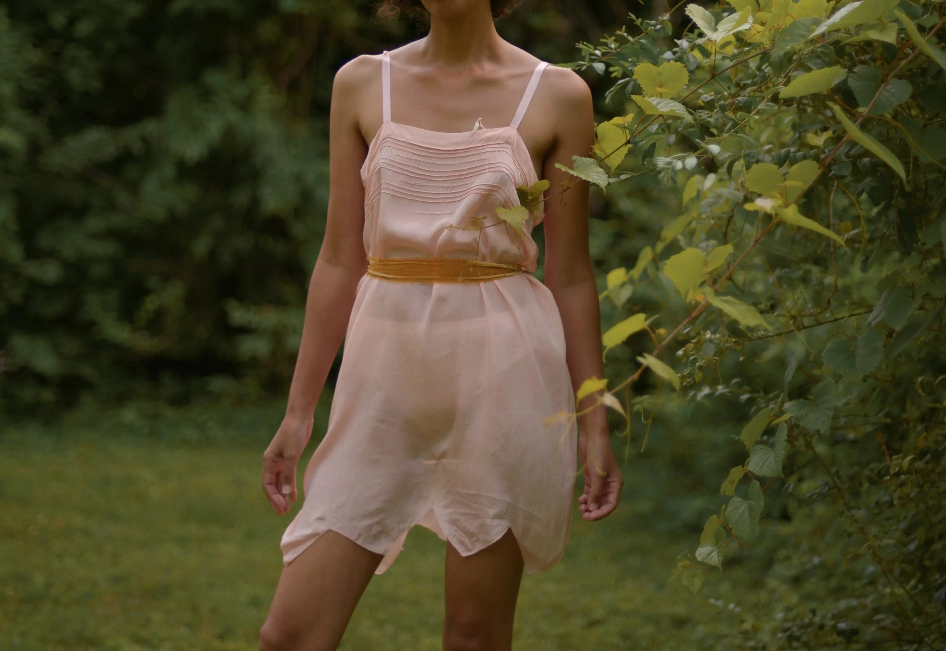 1920s silk step in teddy with pointed fairy hem