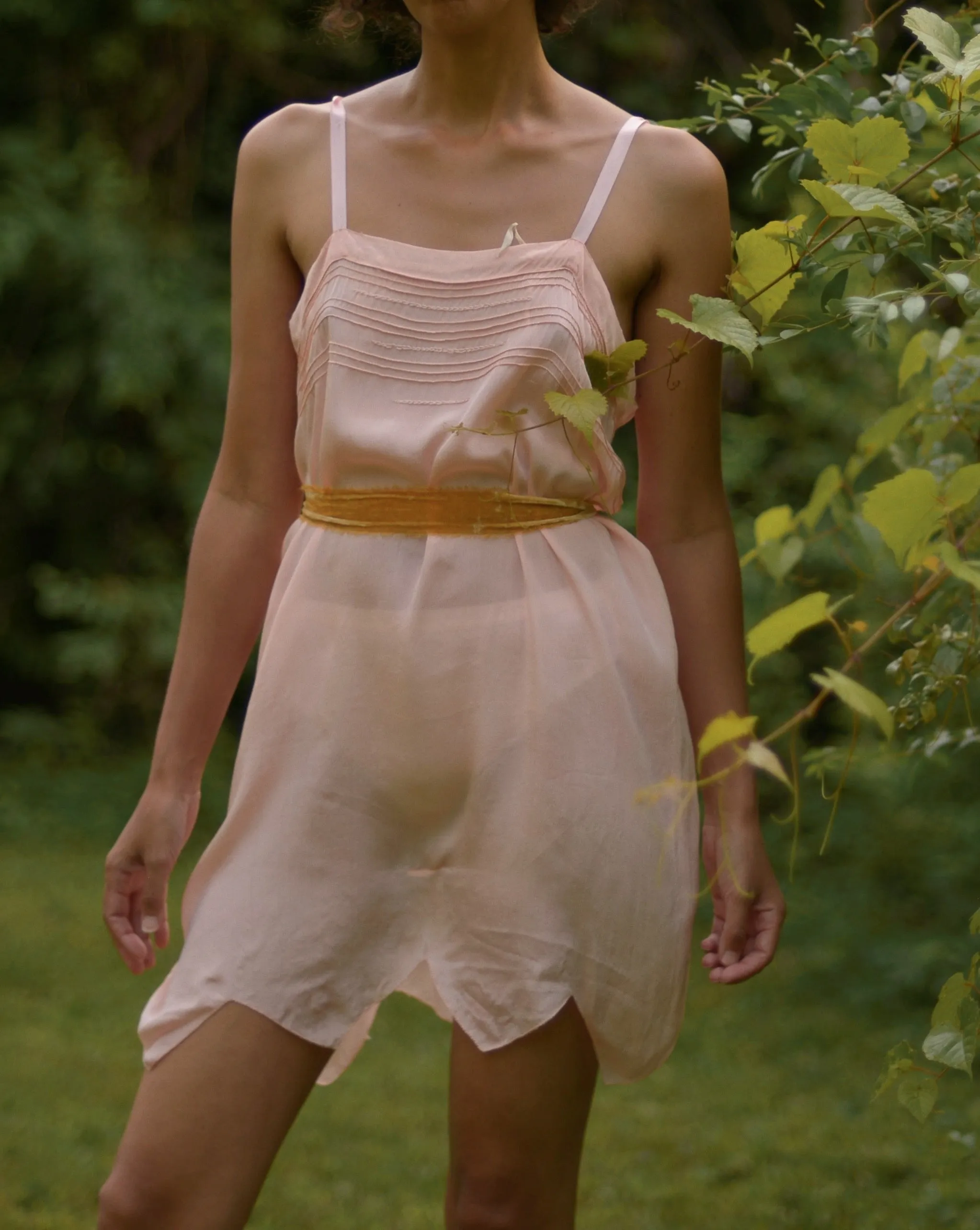 1920s silk step in teddy with pointed fairy hem
