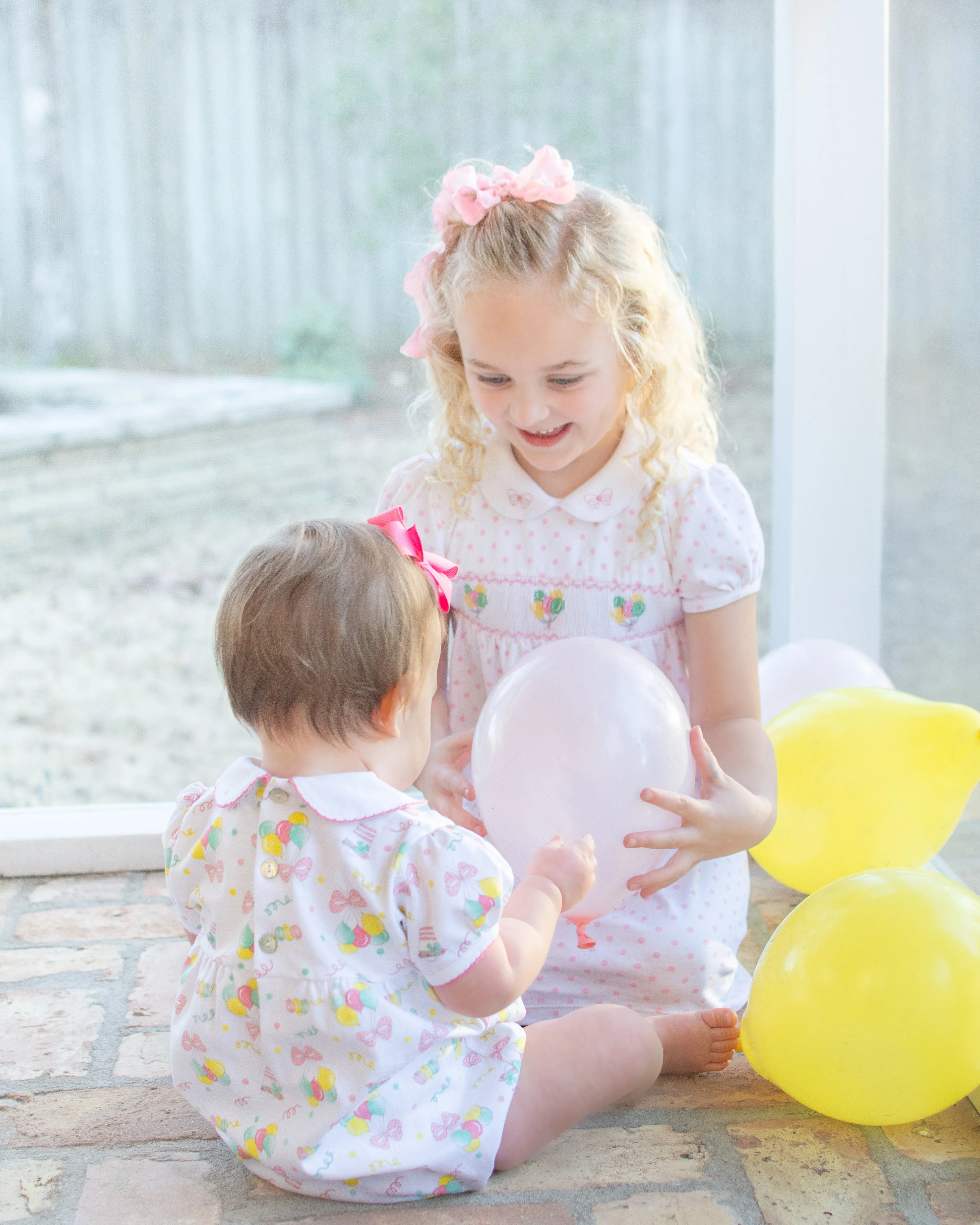 Baby Girl's "Birthday" Pima Cotton Romper