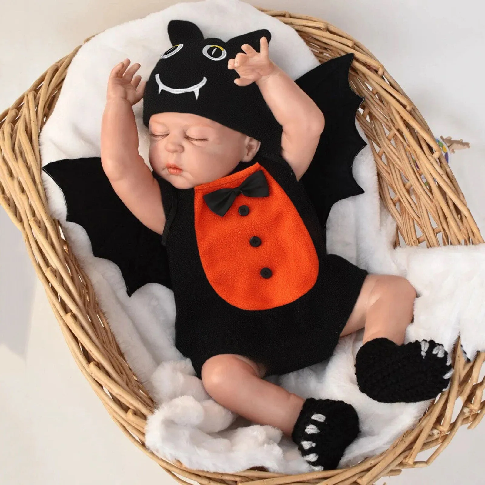 Baby Halloween Romper Baby Clothes Long Sleeve Bat Kids Newborn Jumpsuit Infant