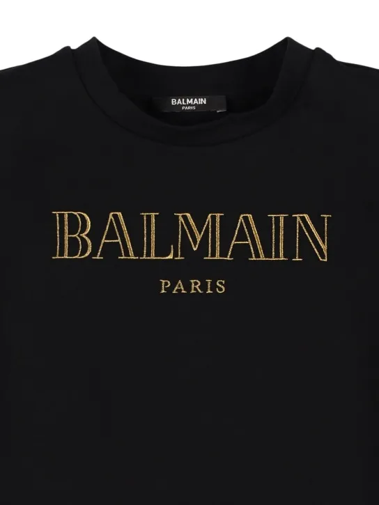 Balmain   Logo cotton jersey dress 