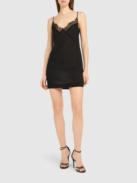 Blumarine   Wool gauze mini dress 