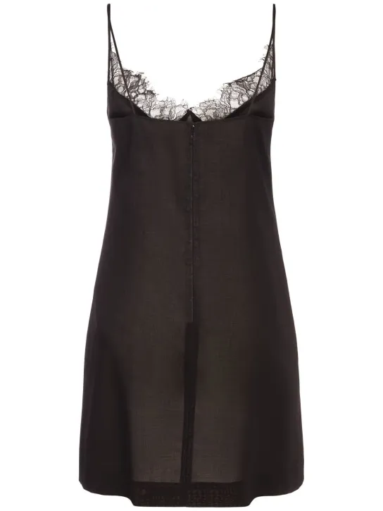 Blumarine   Wool gauze mini dress 