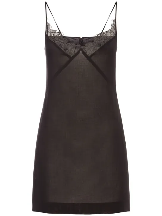 Blumarine   Wool gauze mini dress 