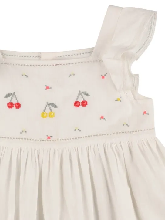 Bonpoint   Embroidered cotton poplin dress 