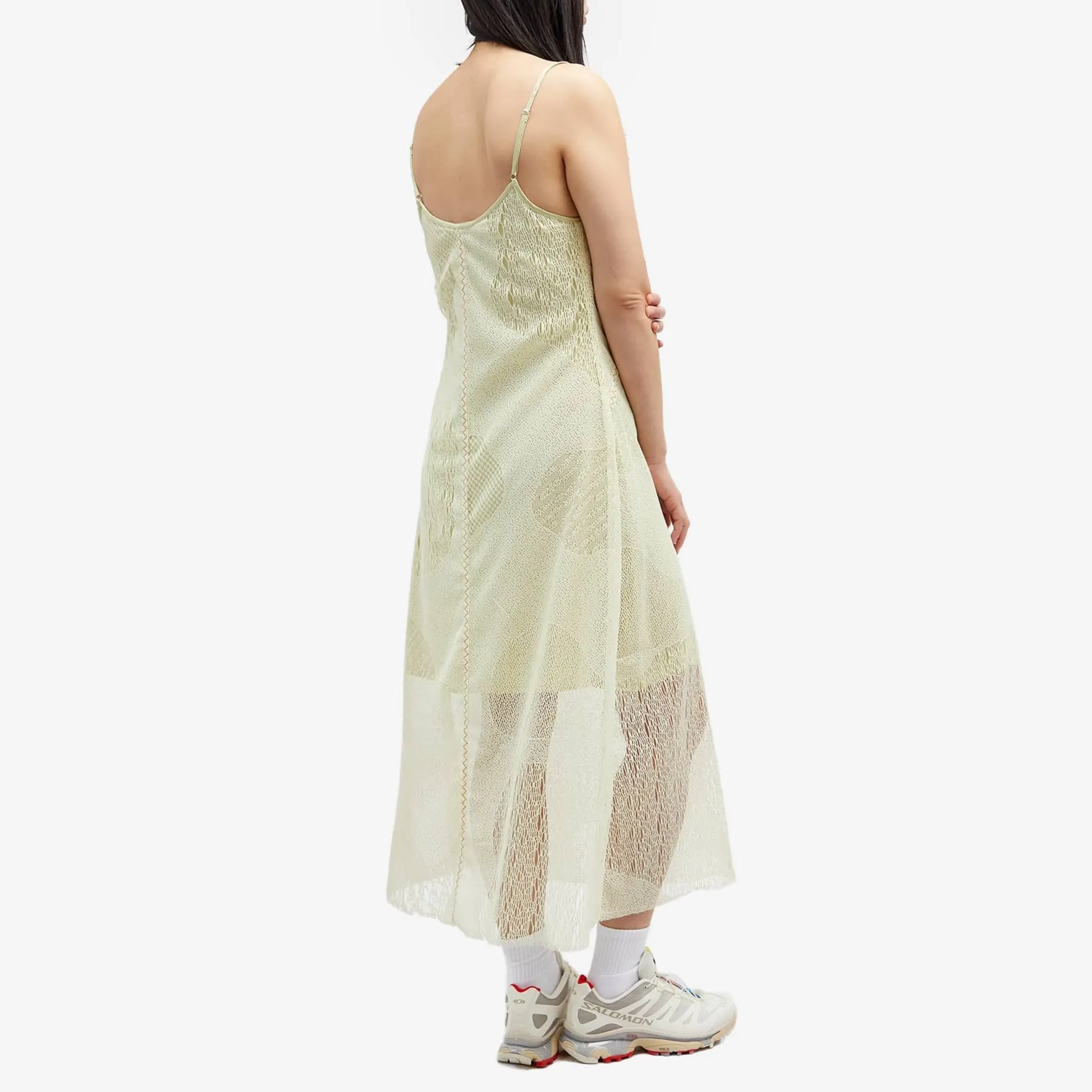 Brain Dead Engineered Cloud Mesh Slip Dress, Natural