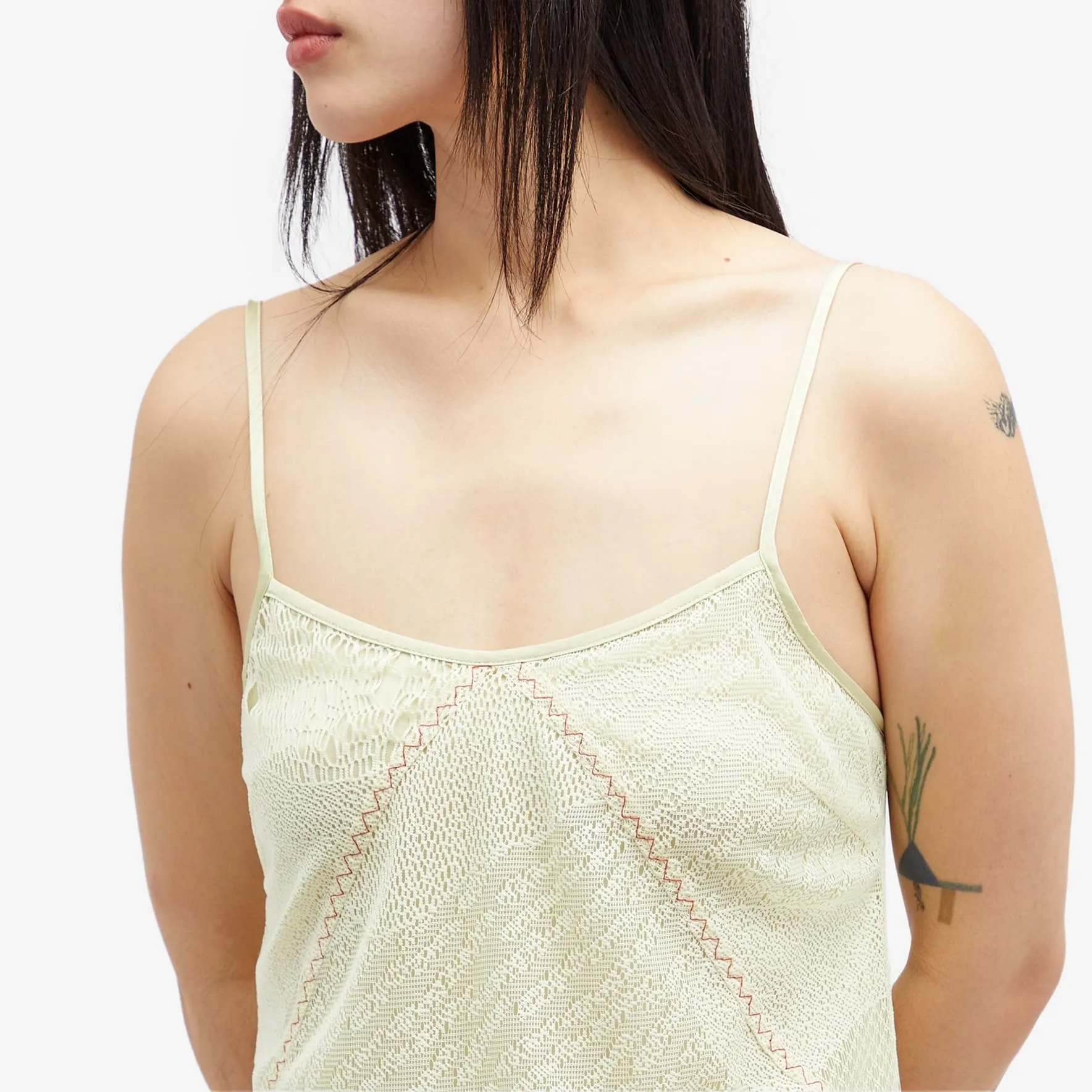 Brain Dead Engineered Cloud Mesh Slip Dress, Natural