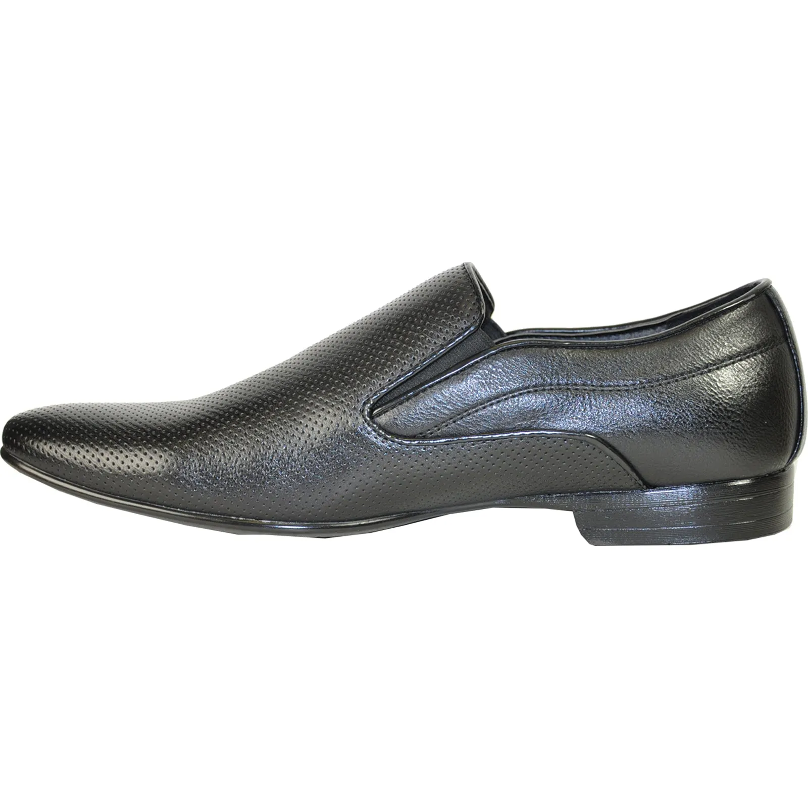 BRAVO Men Dress Shoe KLEIN-3 Loafer Shoe Black with Leather Lining