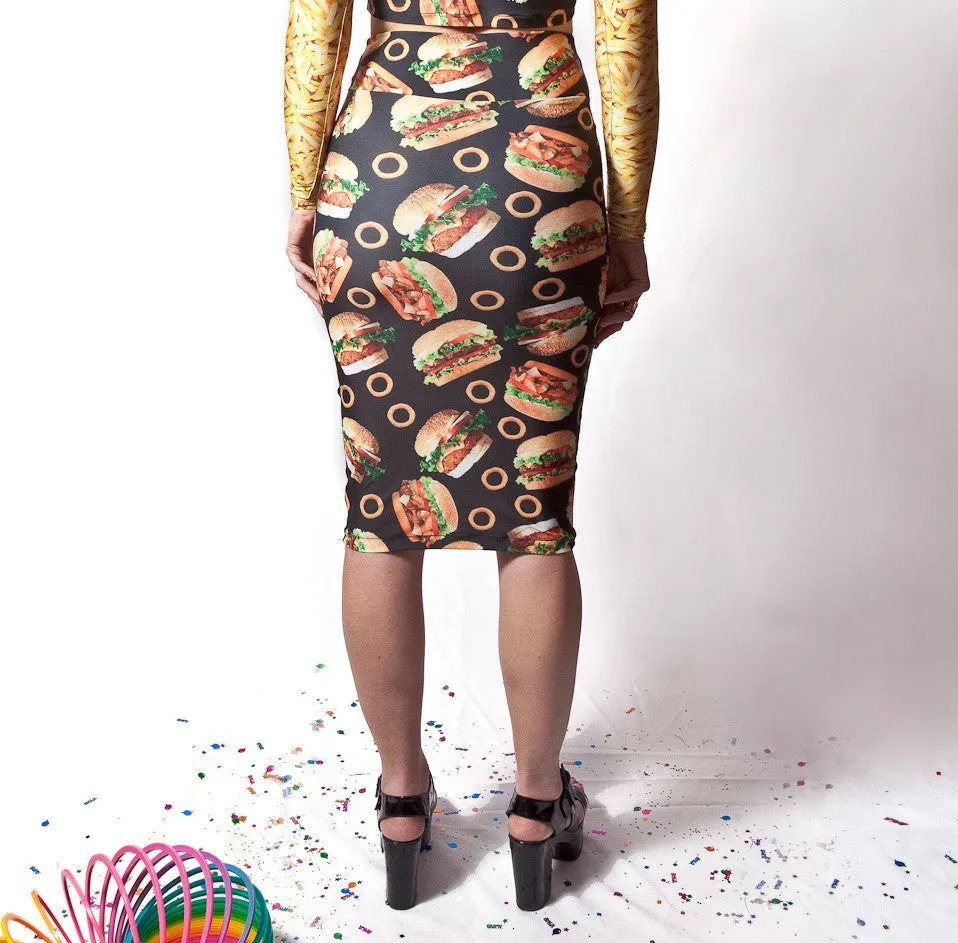 Burger Pencil Skirt (Small)