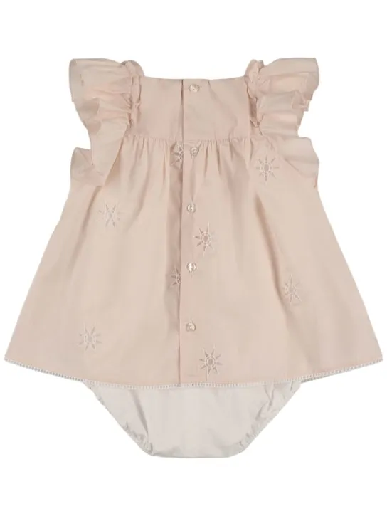 Chloé   Organic percale cotton dress &amp; hat 
