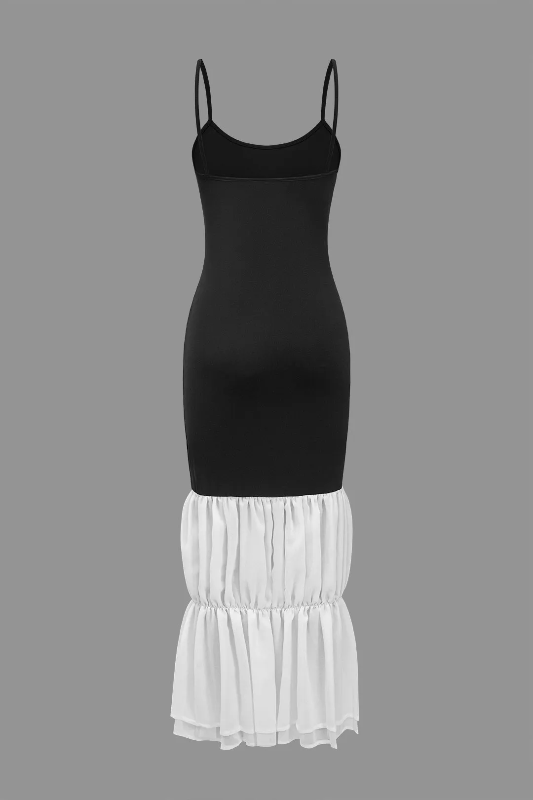 Color Block Slip Maxi Dress