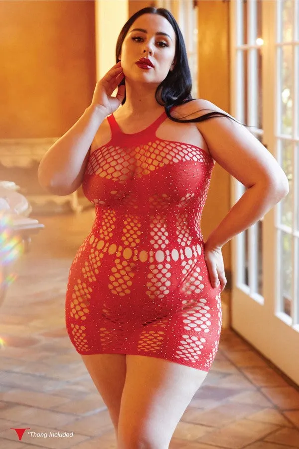 Corset Fishnet Dress