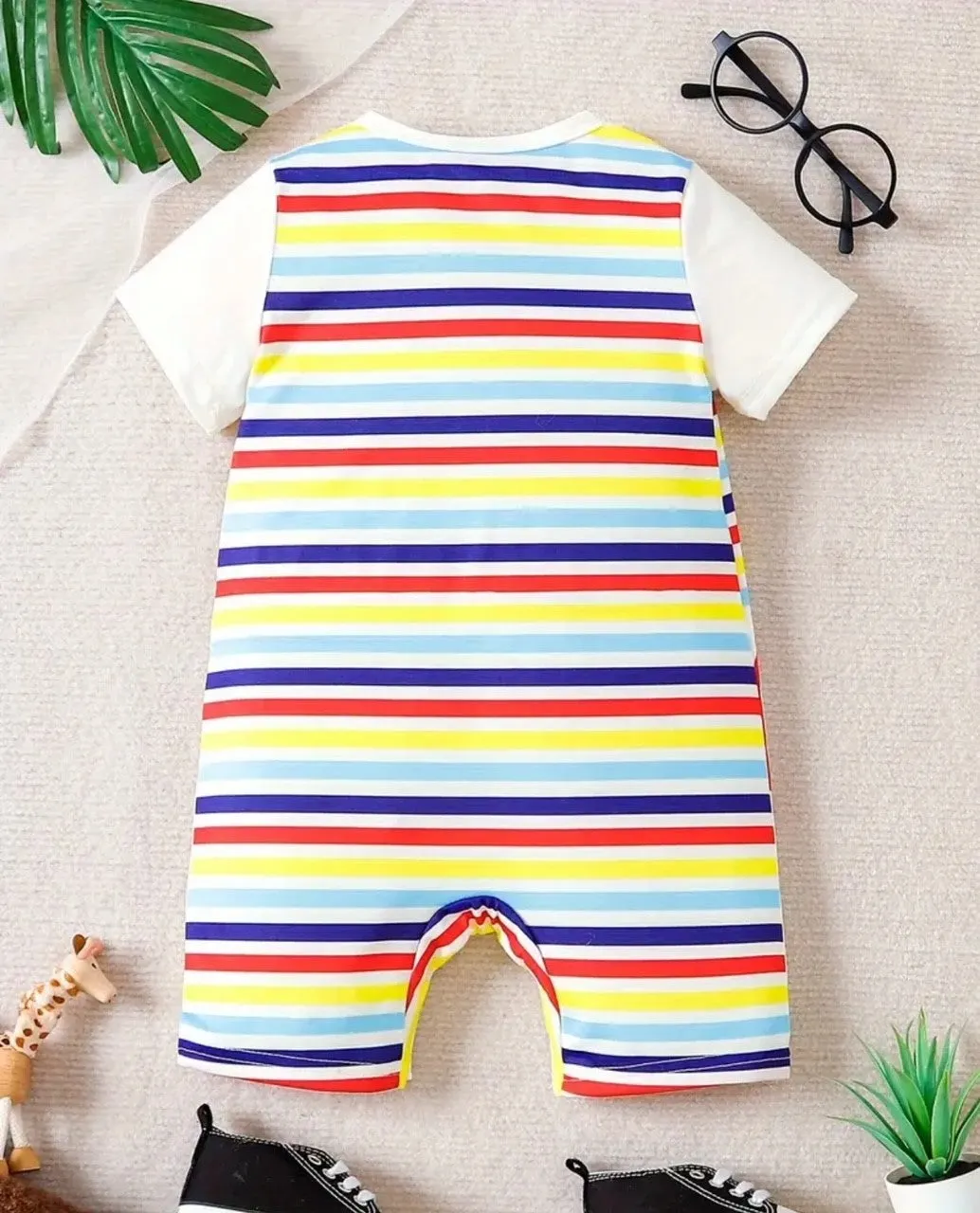 Crayon Animals Shorty romper