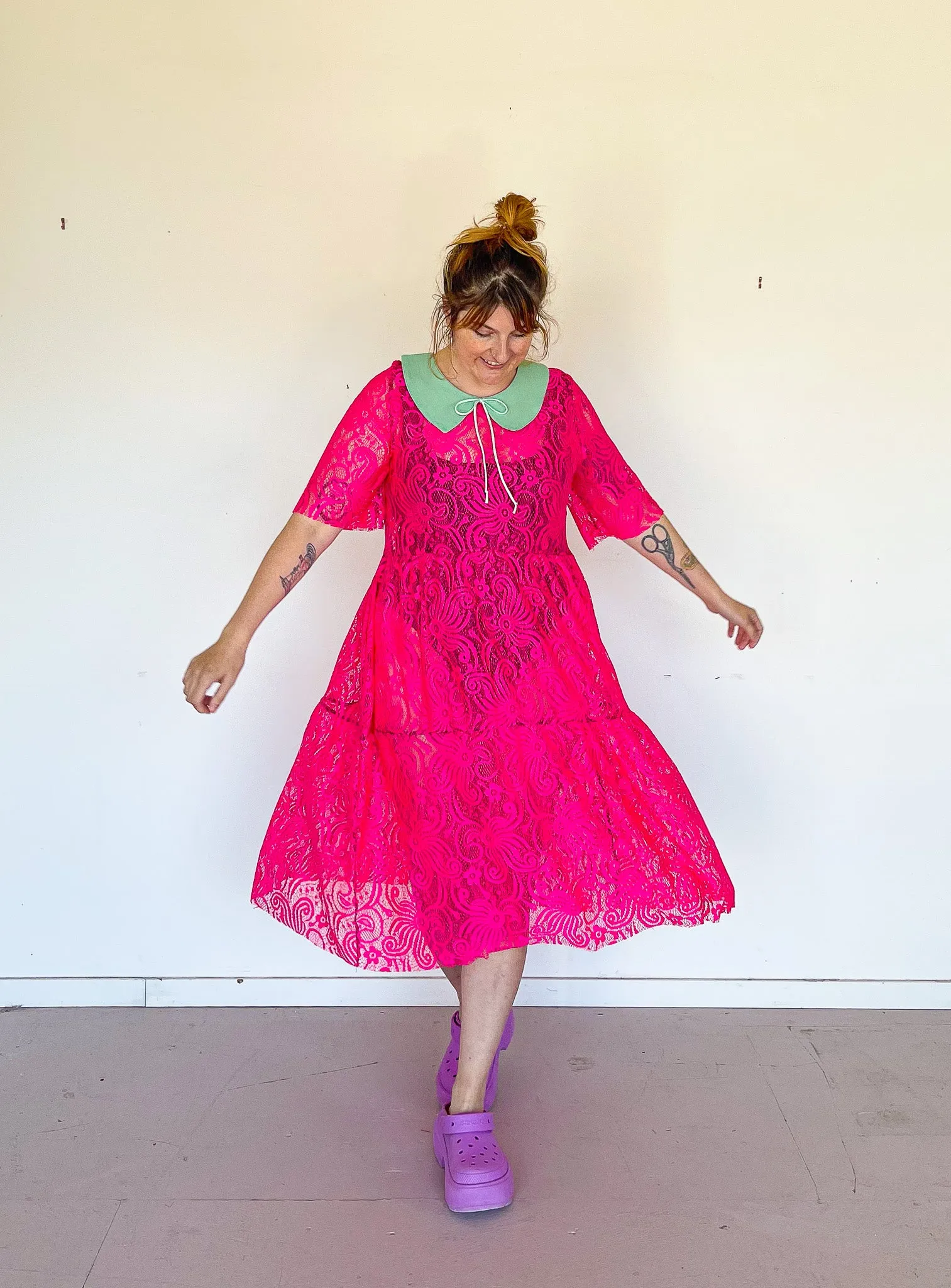 Elise Dress in Pomegranate