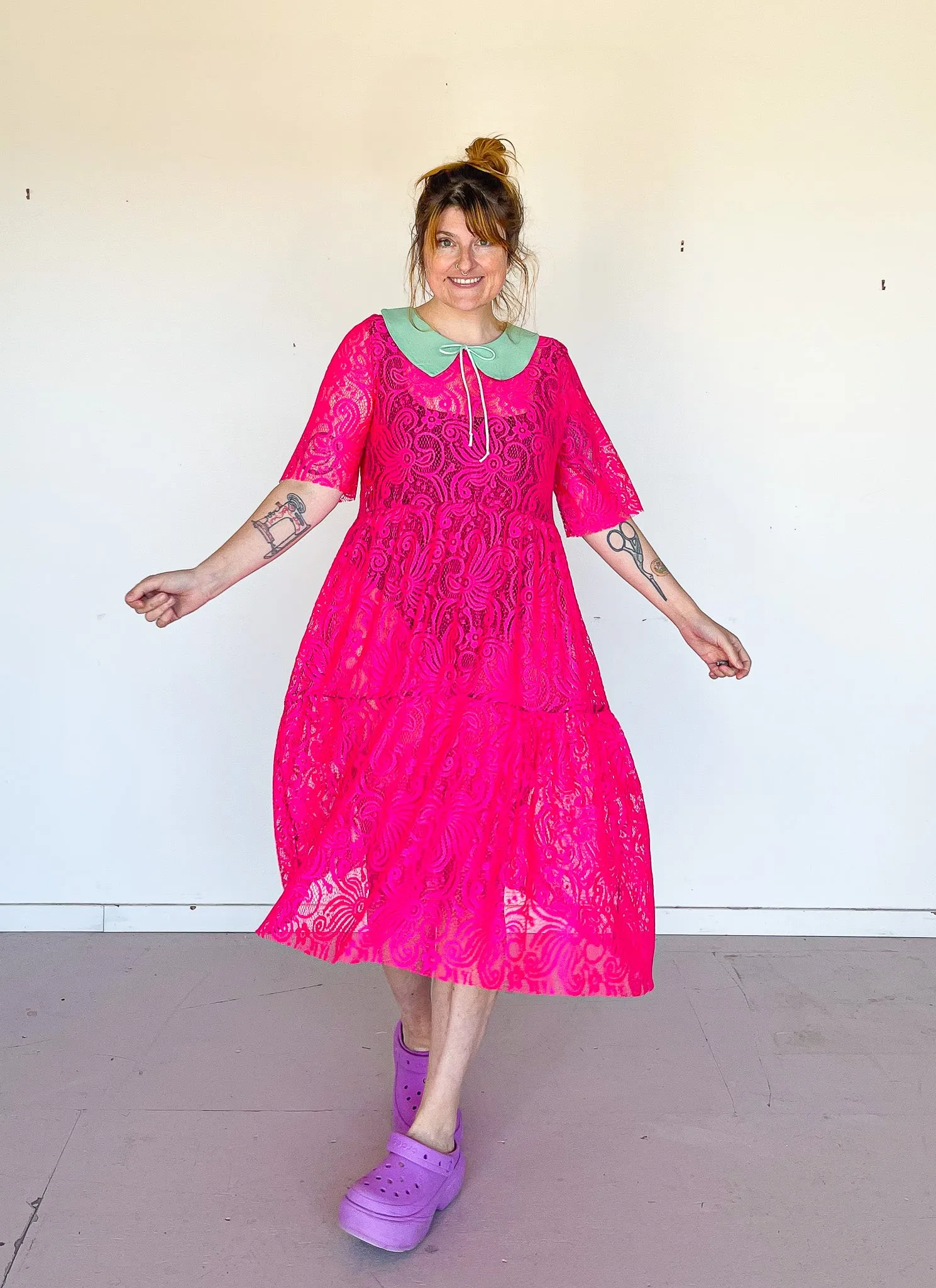 Elise Dress in Pomegranate