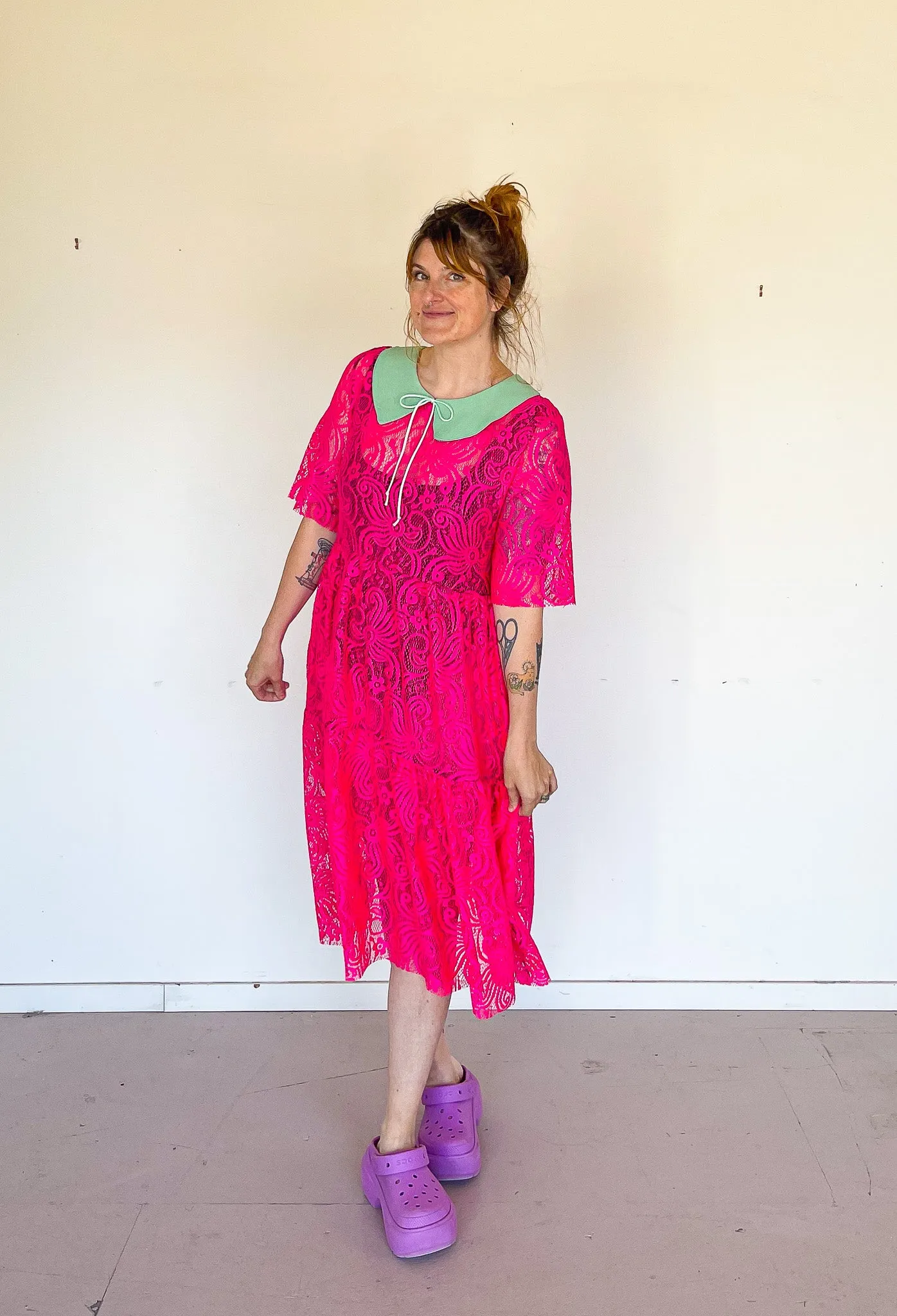 Elise Dress in Pomegranate