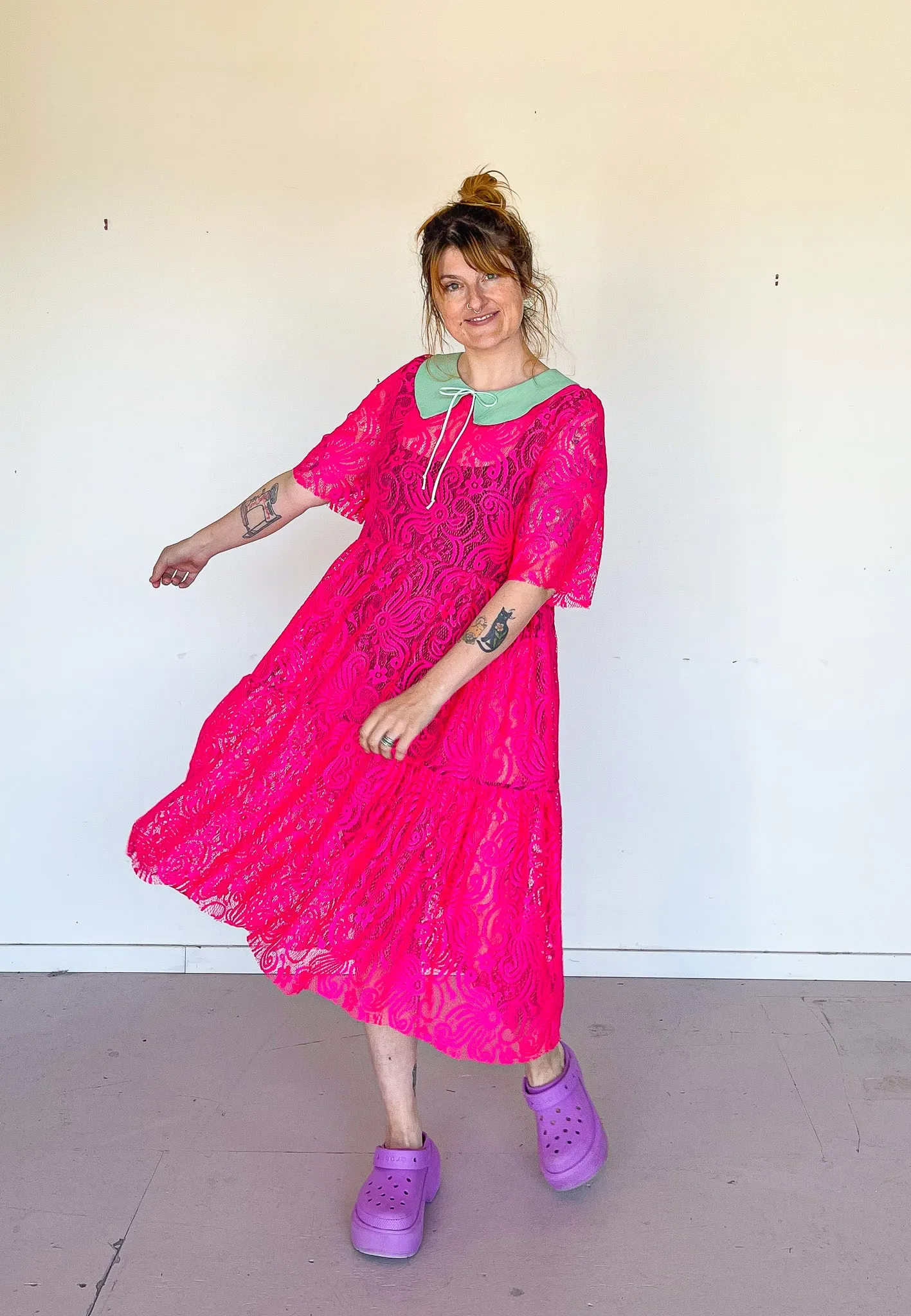 Elise Dress in Pomegranate