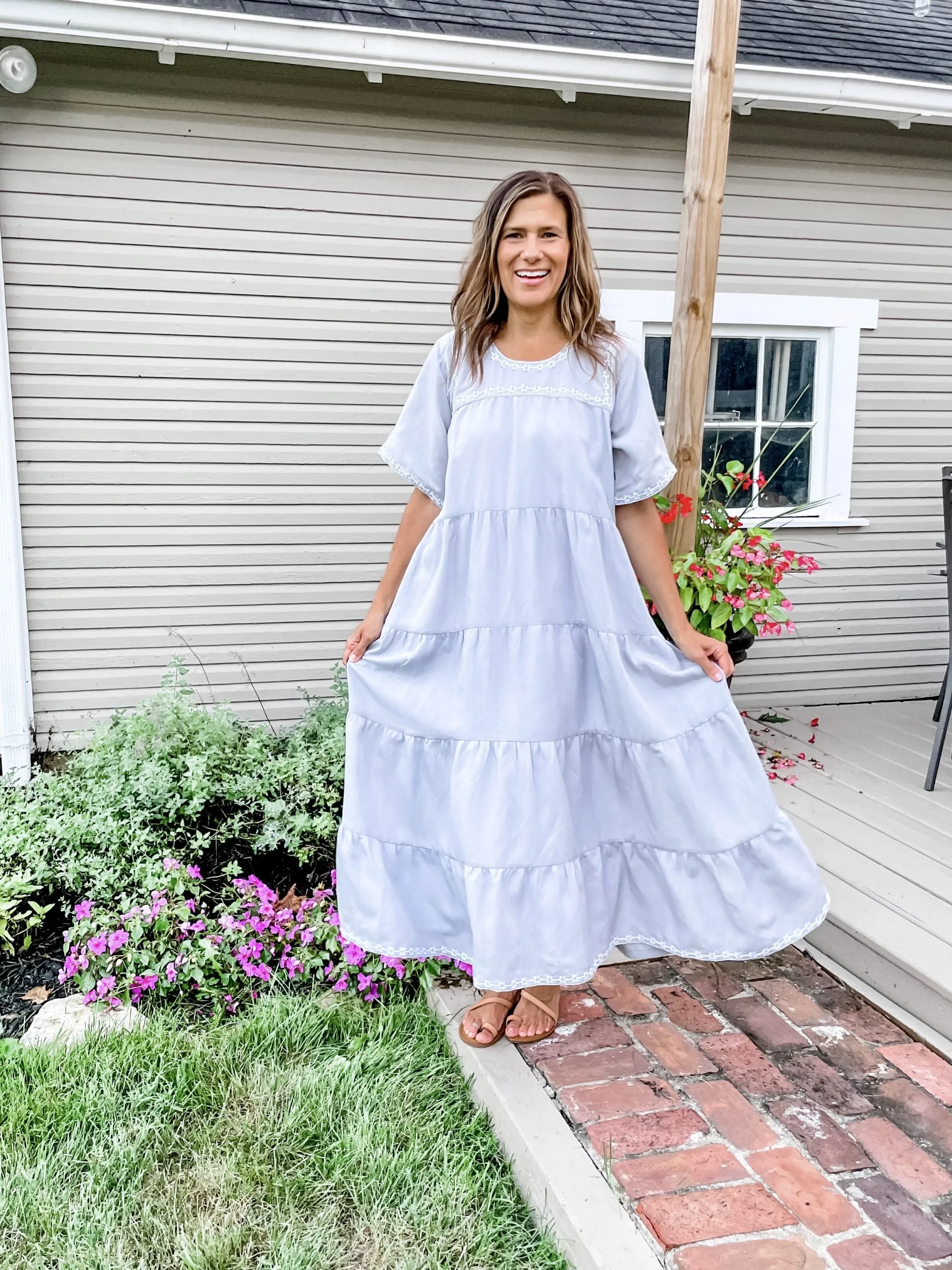 Embroidered Maxi Dress