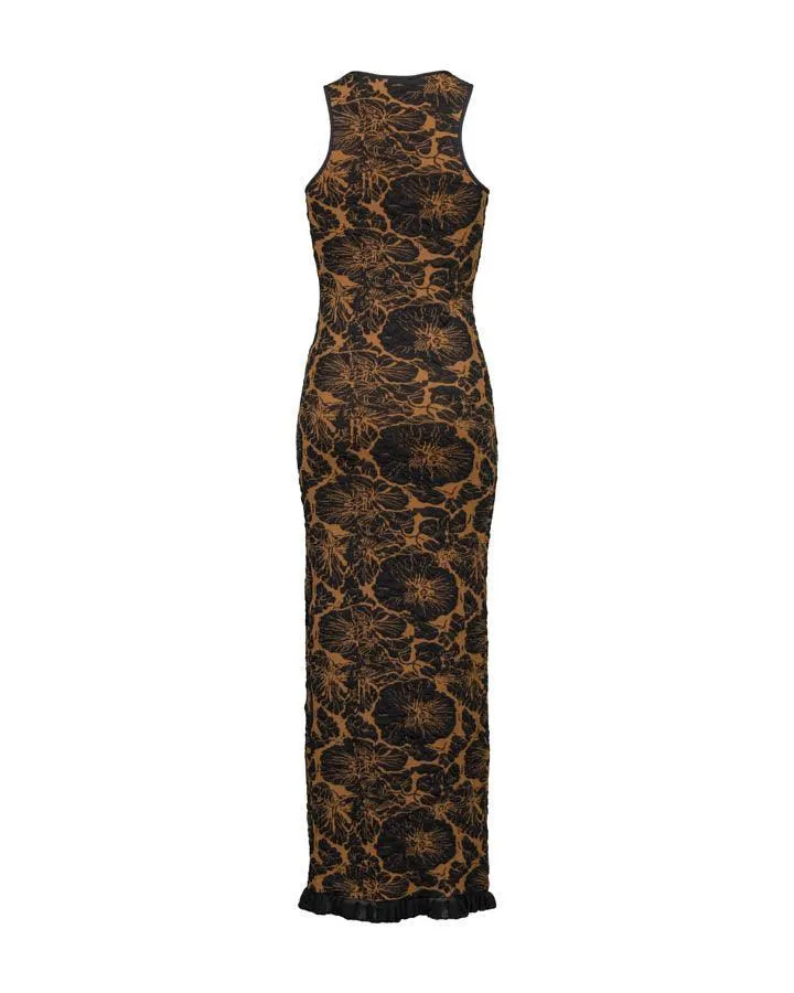 Ganni 3D Jacquard Long Dress