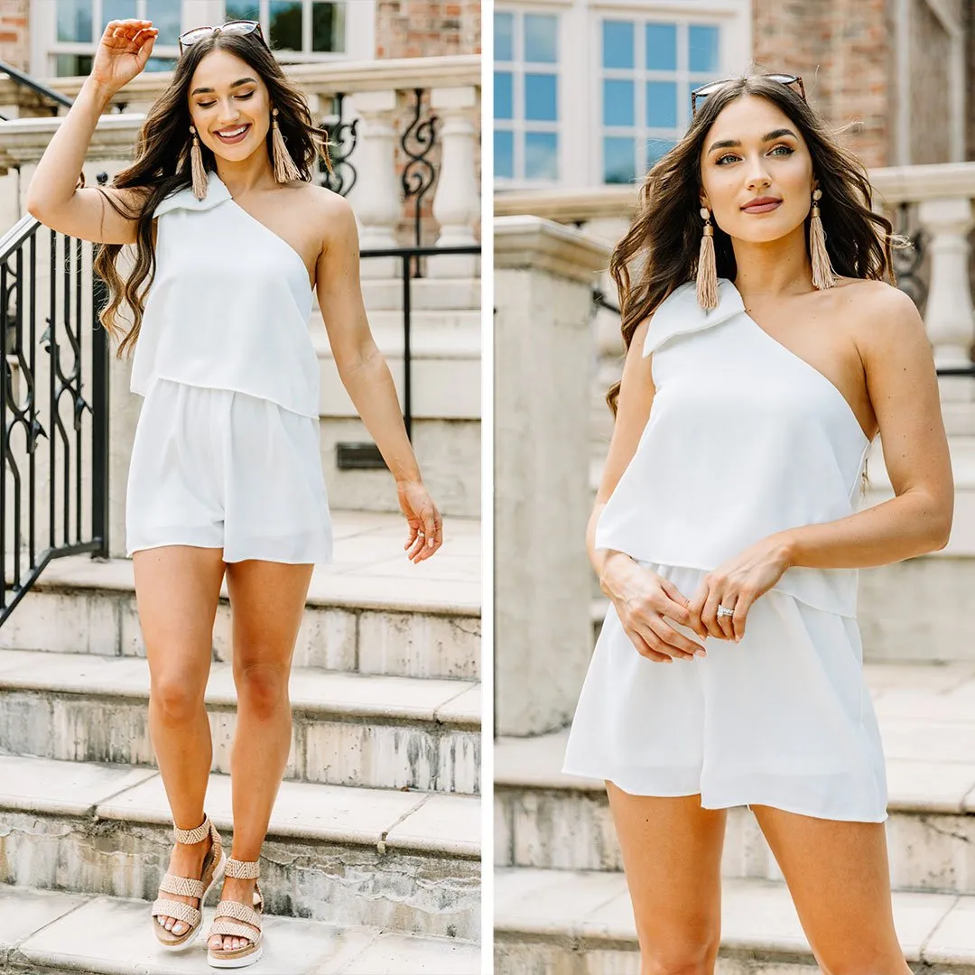 It's Your Day Off White Romper