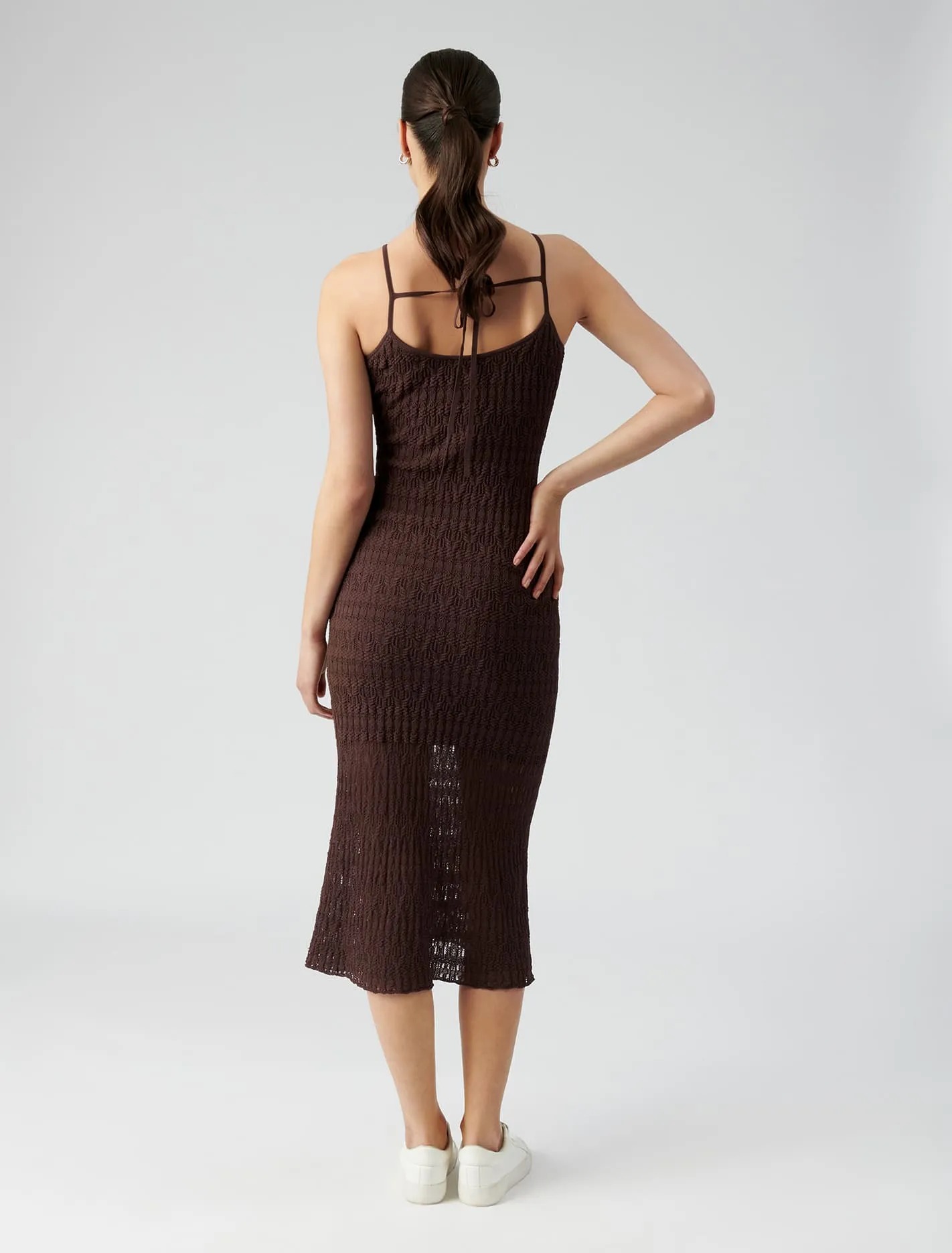 Jayden Pointelle Midi Knit Dress