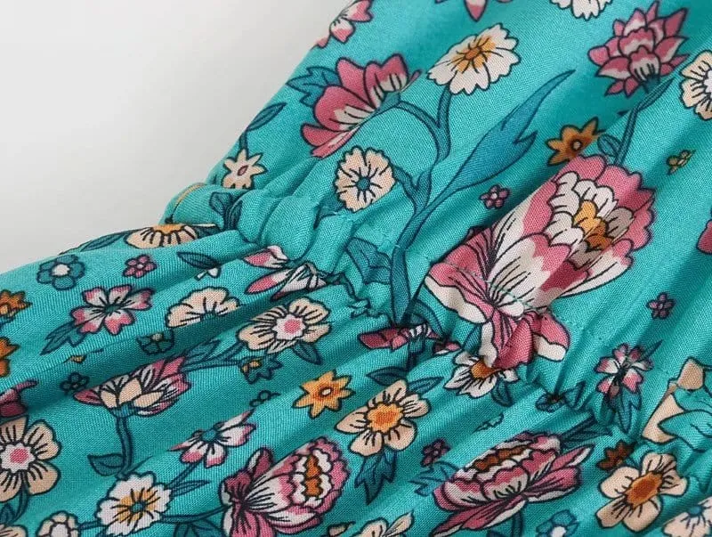 JAYNEE Slip Midi Dress - Green