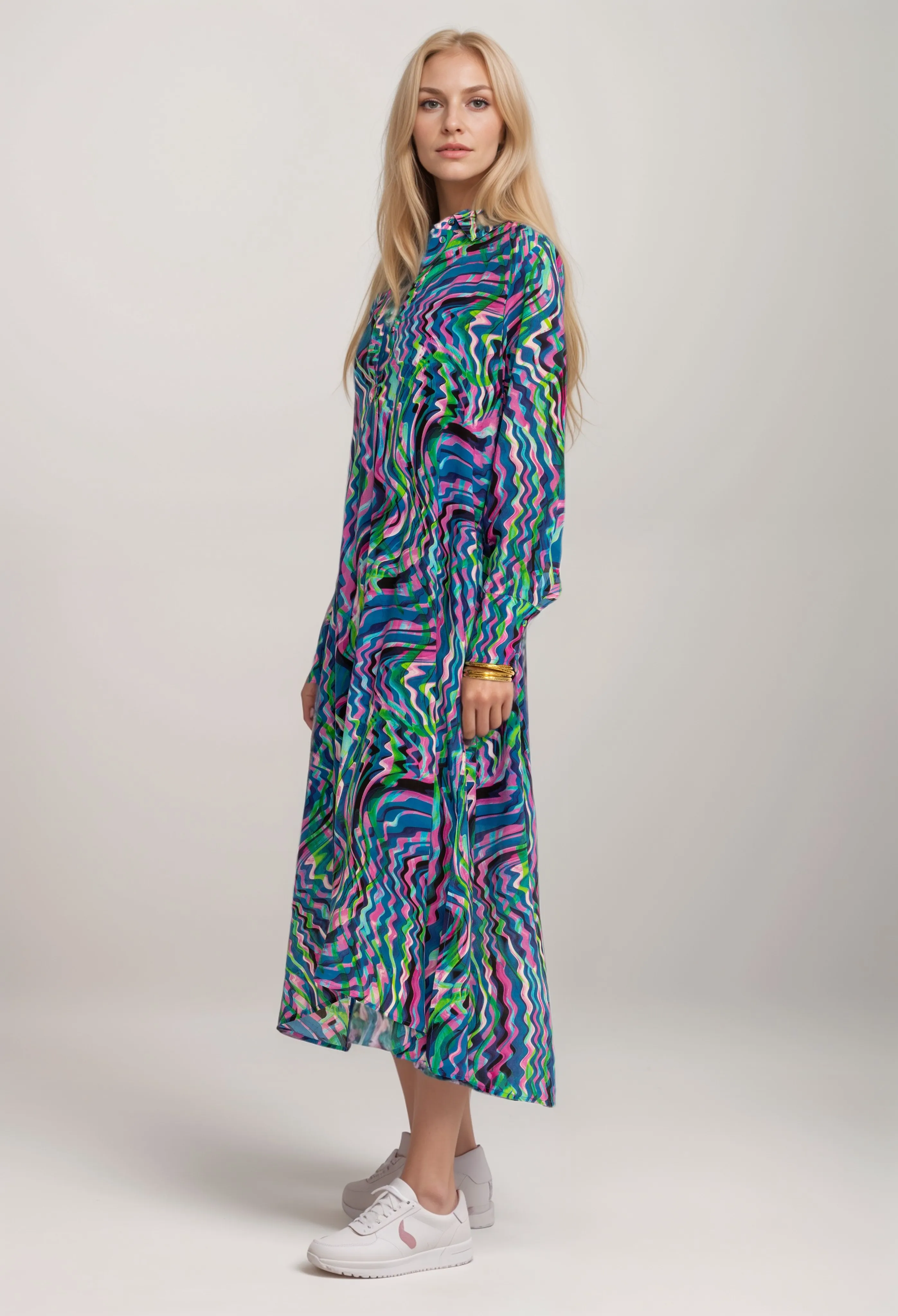 Johnny Was Workshop Moonwave Henley Dress W31823 Boho Chic