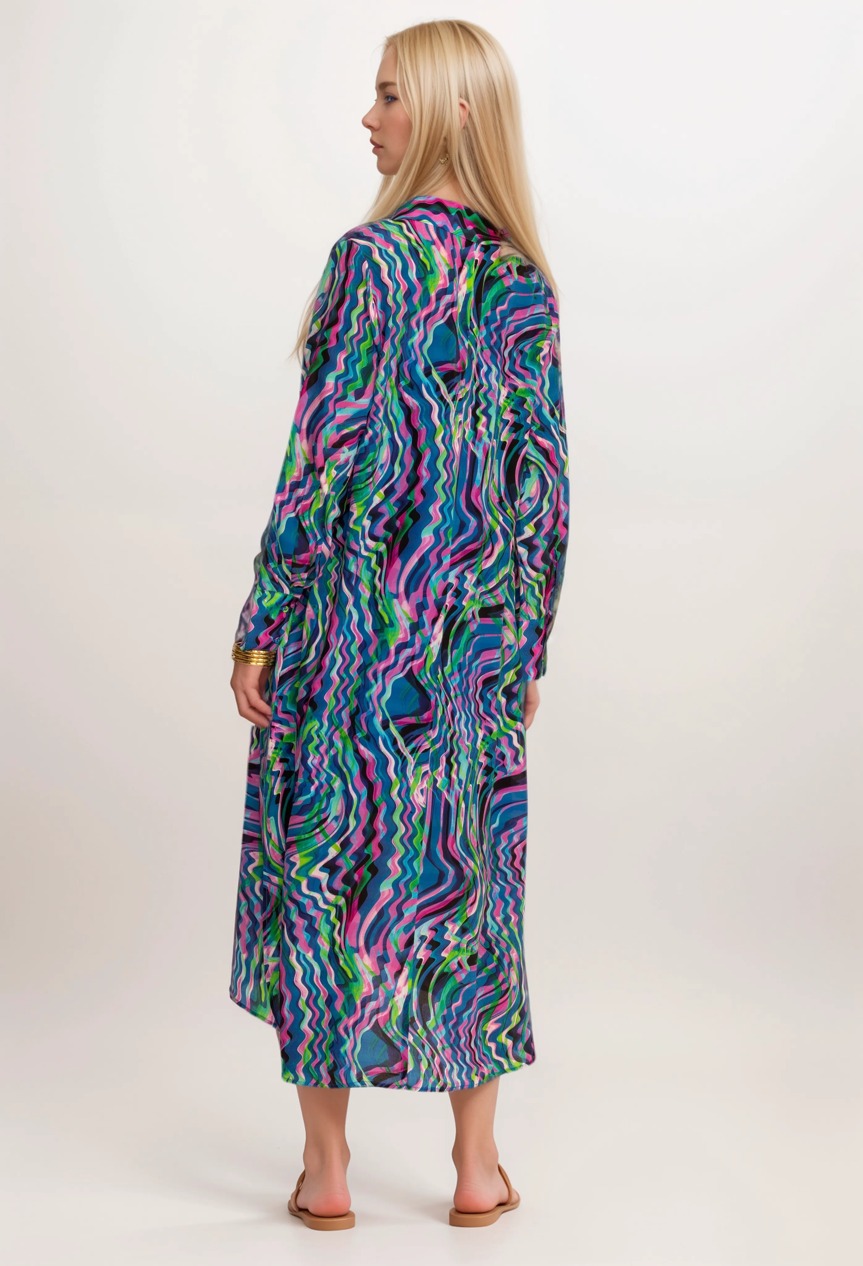 Johnny Was Workshop Moonwave Henley Dress W31823 Boho Chic