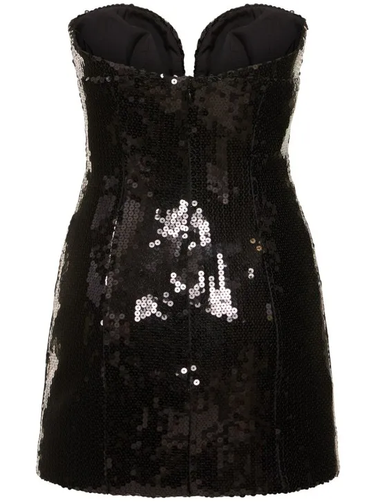 Mônot   Sequined sweetheart mini dress 