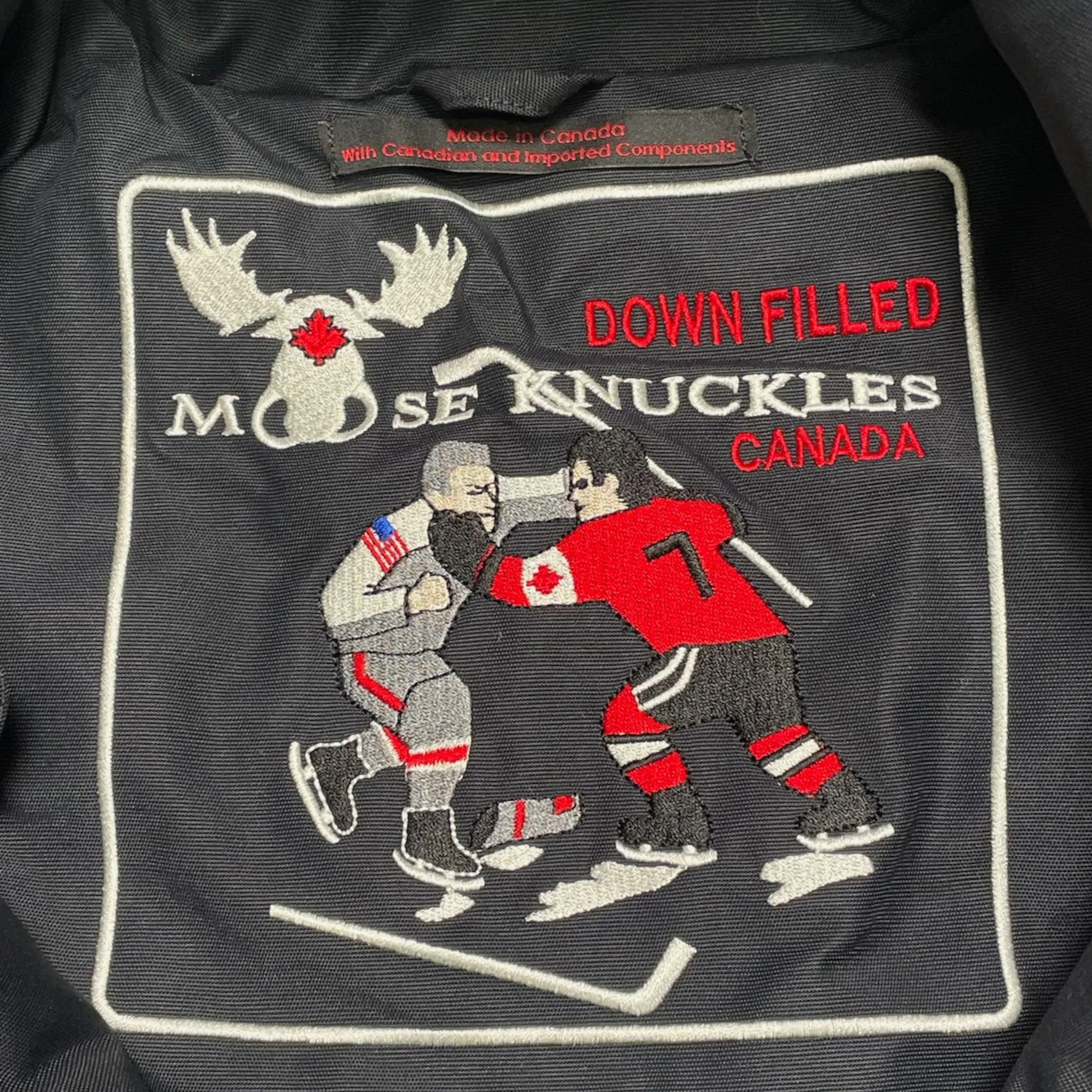 Moose Knuckles 3Q Parka Jacket Navy White