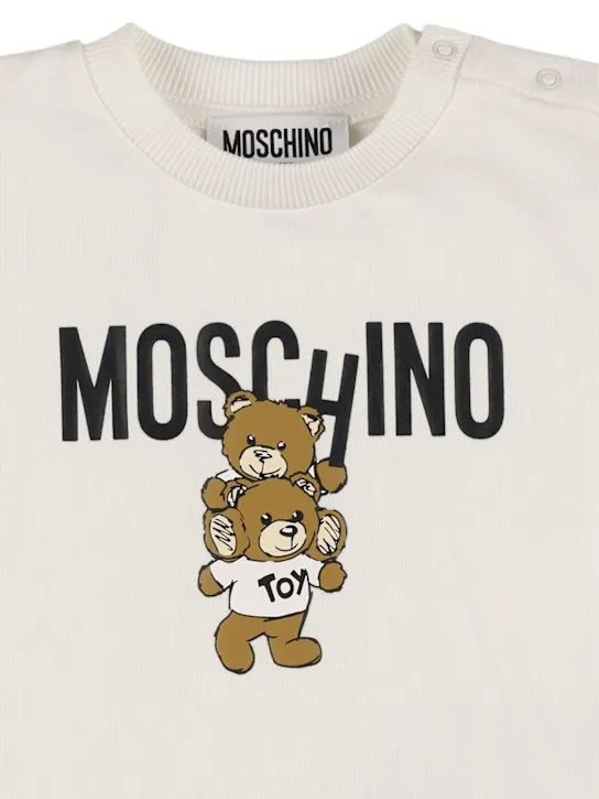 Moschino   Printed cotton sweat dress 