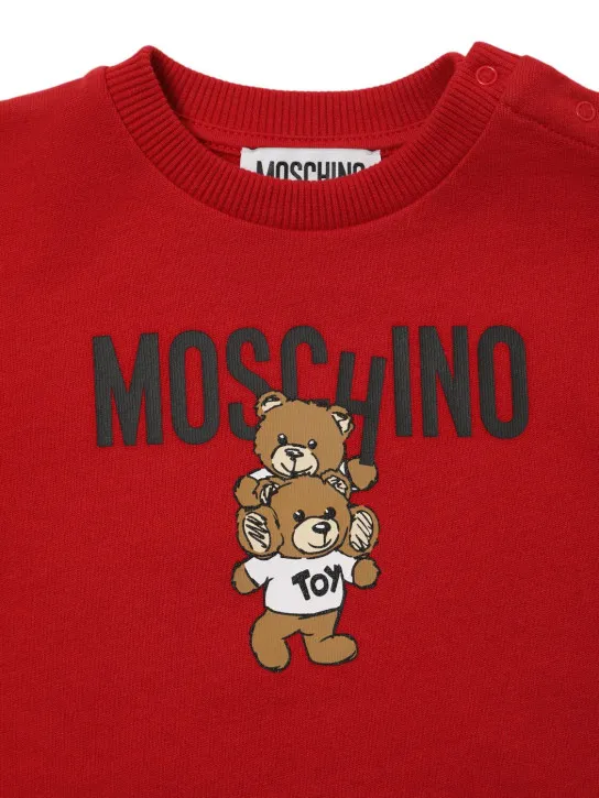 Moschino   Printed cotton sweat dress 
