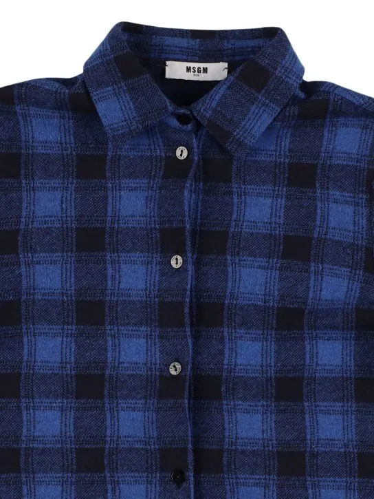 MSGM   Plaid cotton shirt dress 