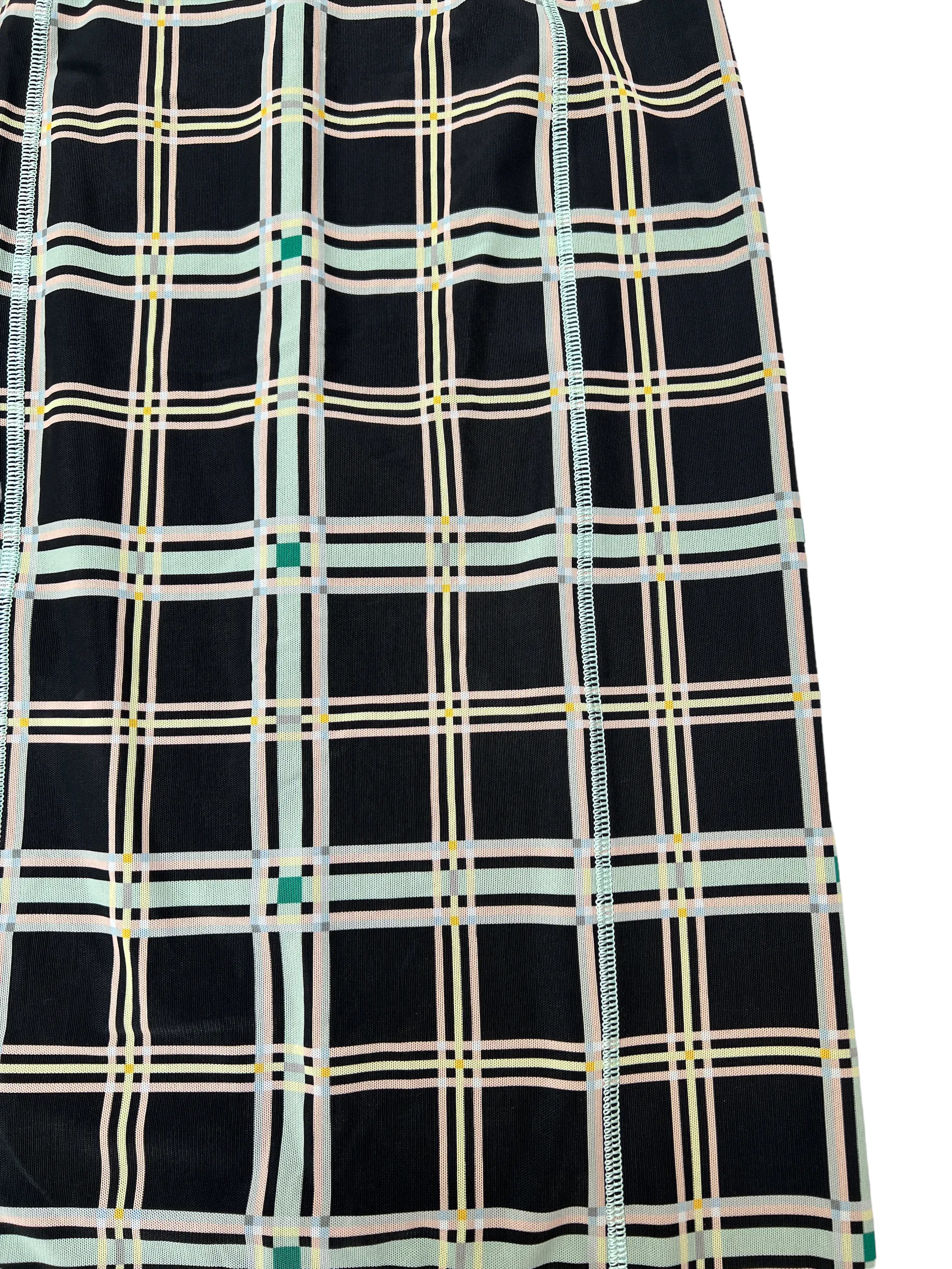 Pencil Checker Skirt - 2
