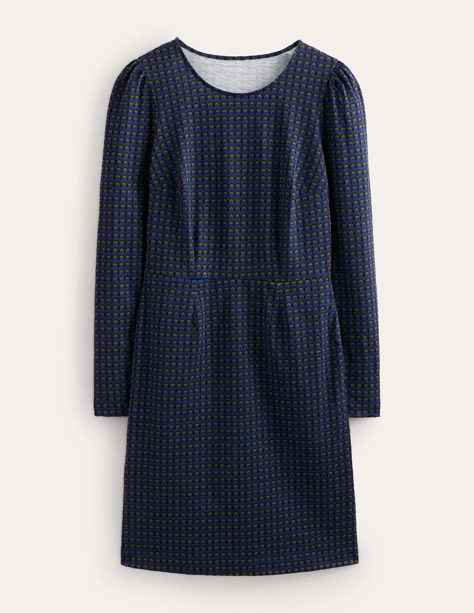 Penelope Jersey Dress-Sapphire Blue, Geo Charm