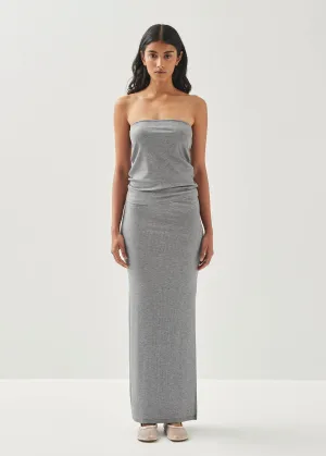 Perla Grey Melange Skirt