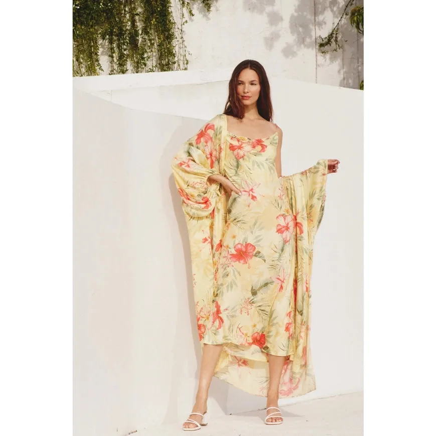 Quiet Solitude Cowl Neck Midi Dress