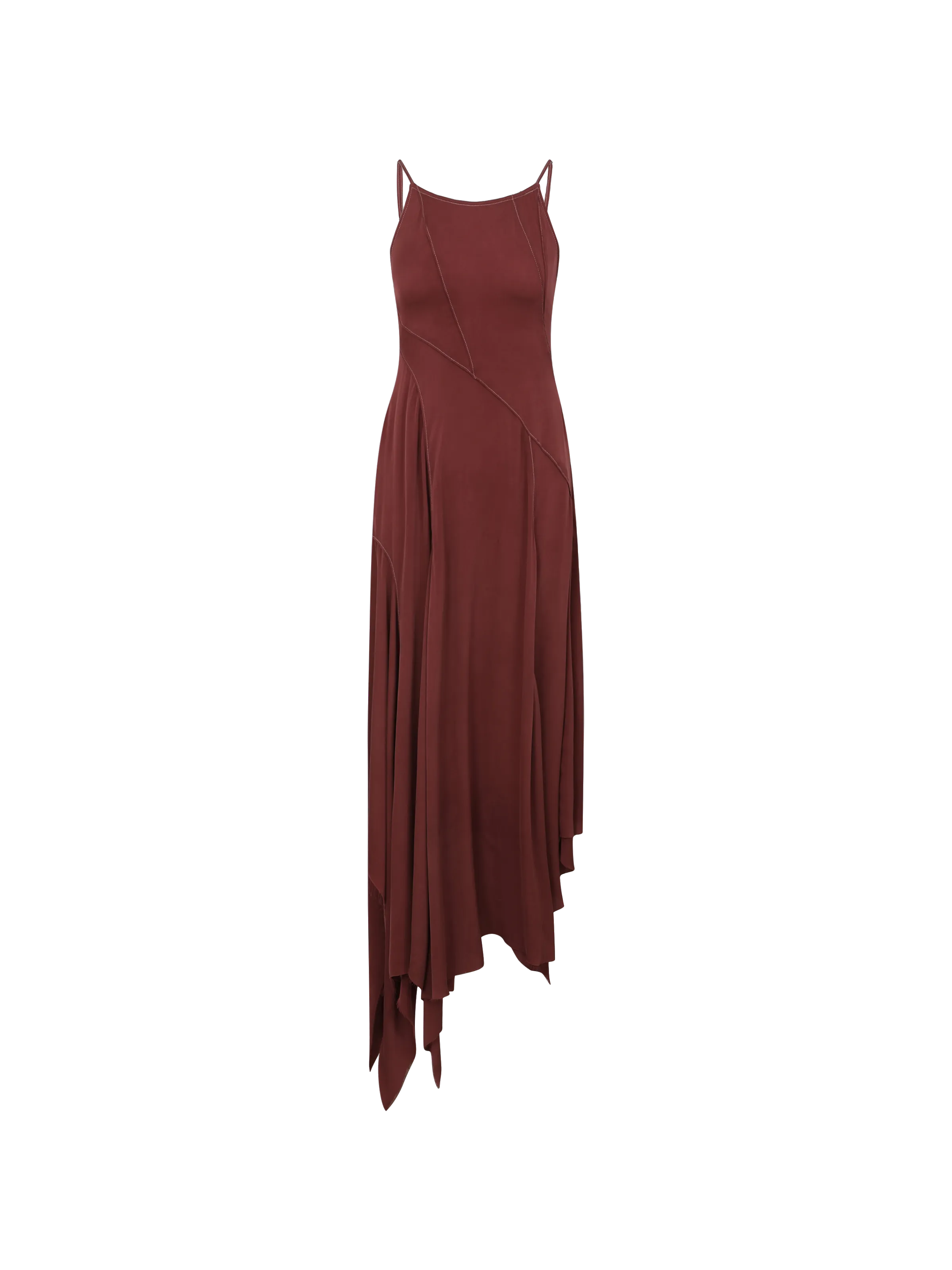 Rouge Slip Dress In Silk