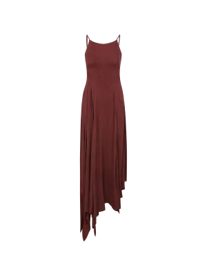 Rouge Slip Dress In Silk