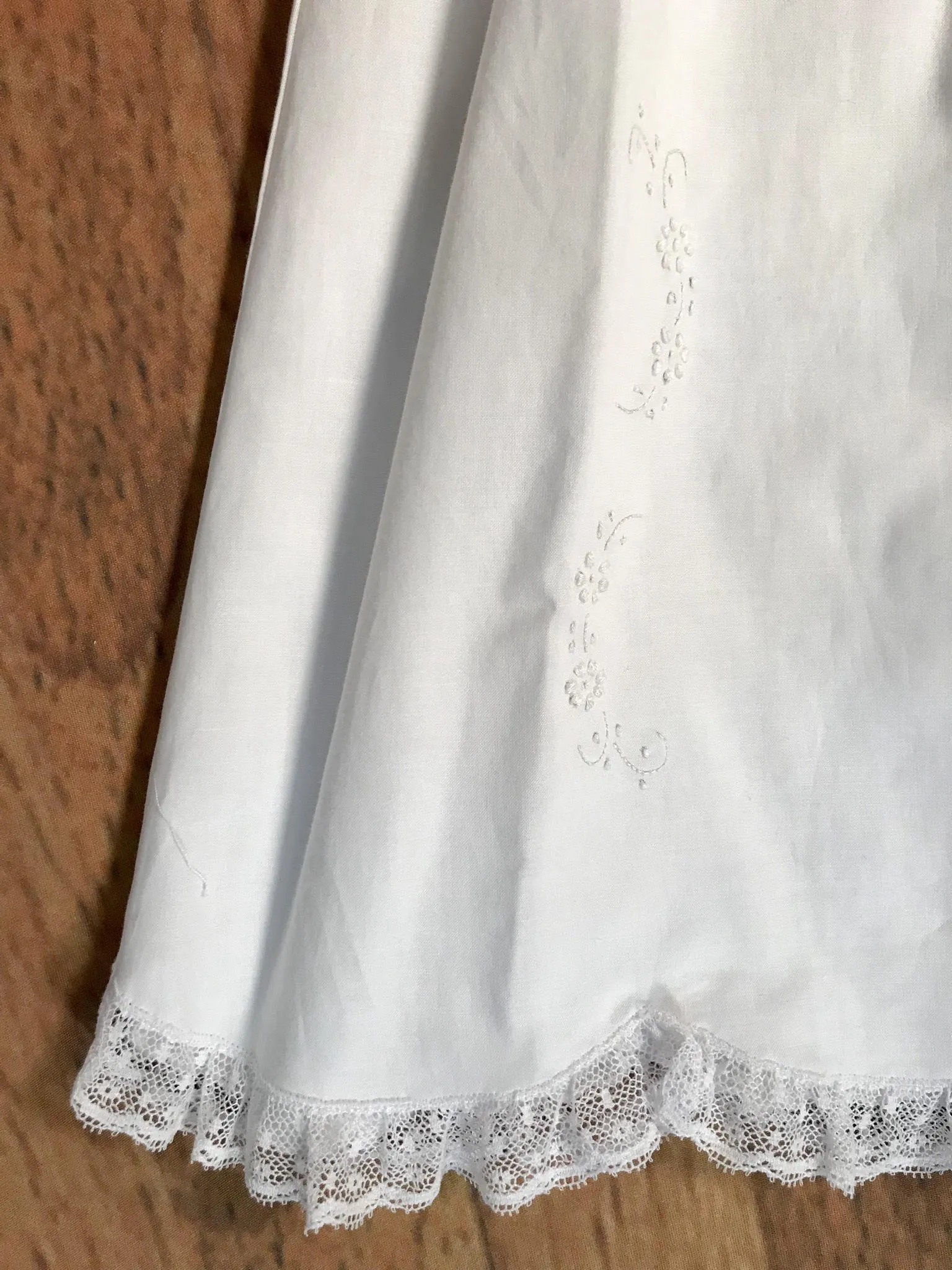 Round Collar Dress w/Satin Flower Style 263 Auraluz Month sizes