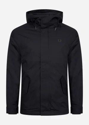 Short padded parka - black