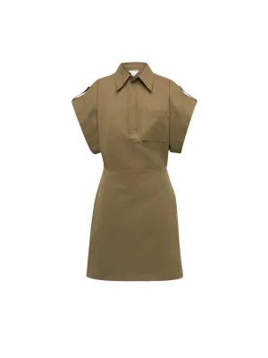 Structured Cotton Mini Dress