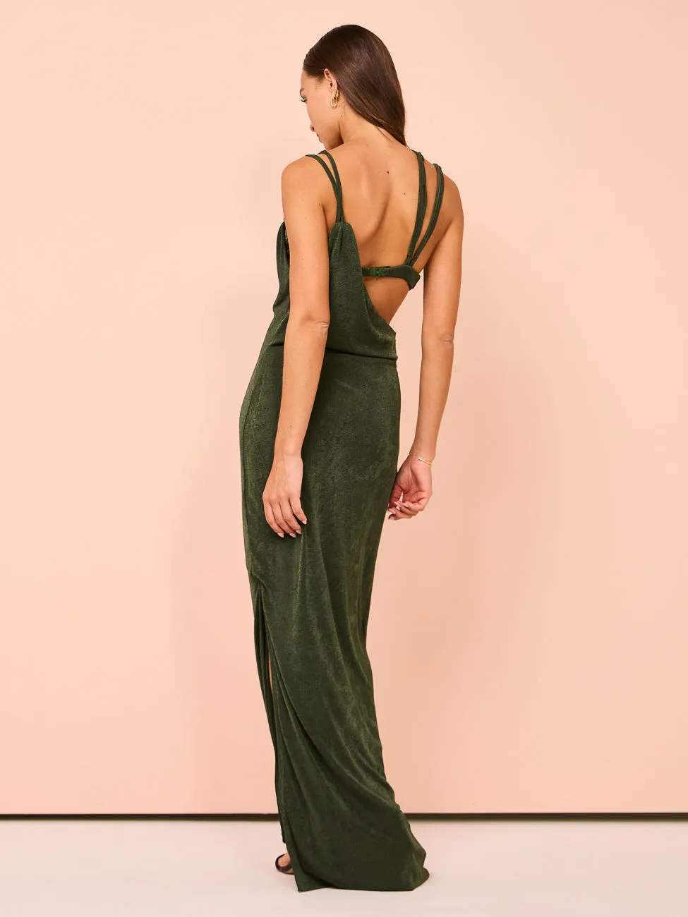 Tojha Alberta Dress in Pesto