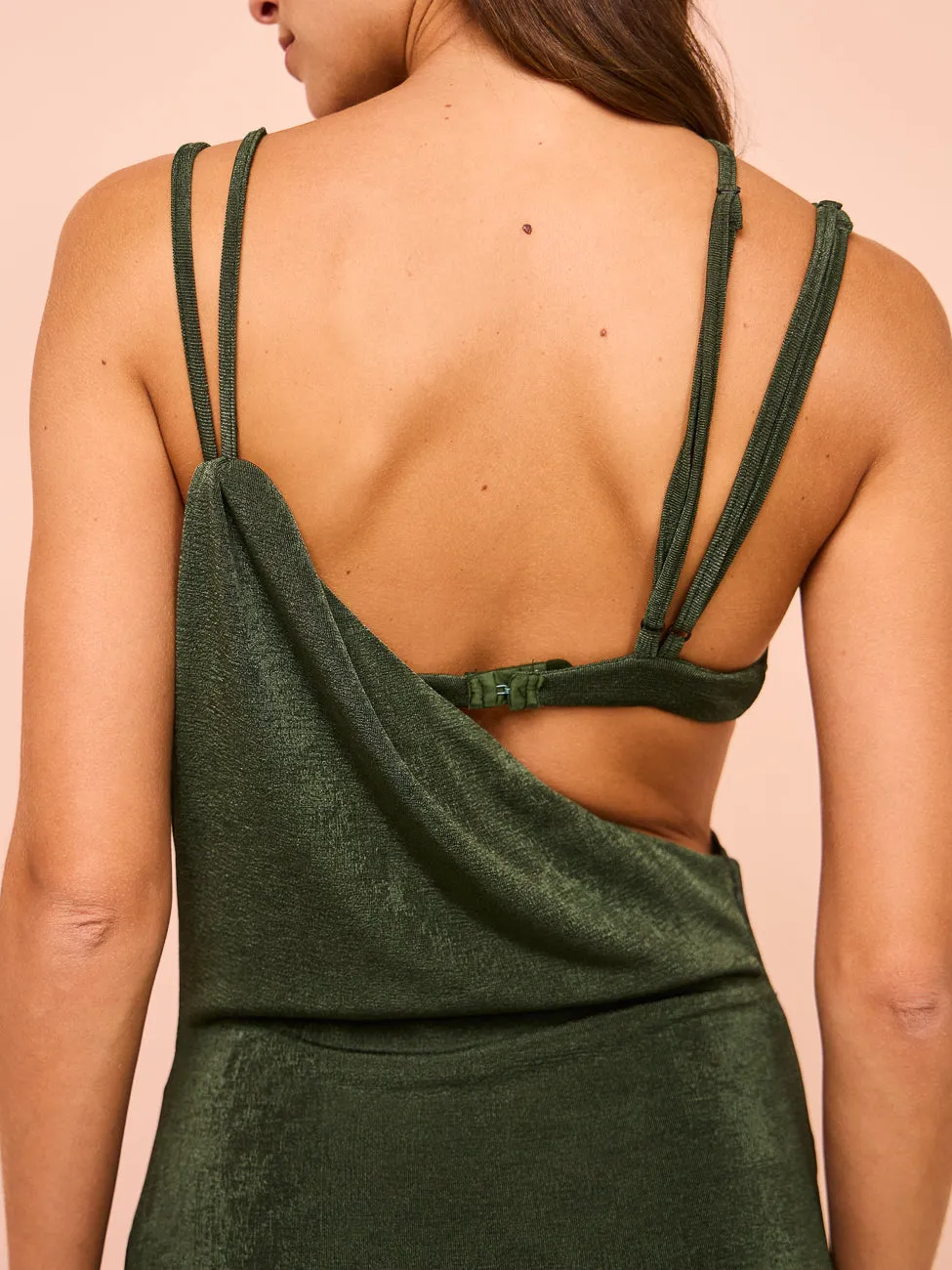 Tojha Alberta Dress in Pesto