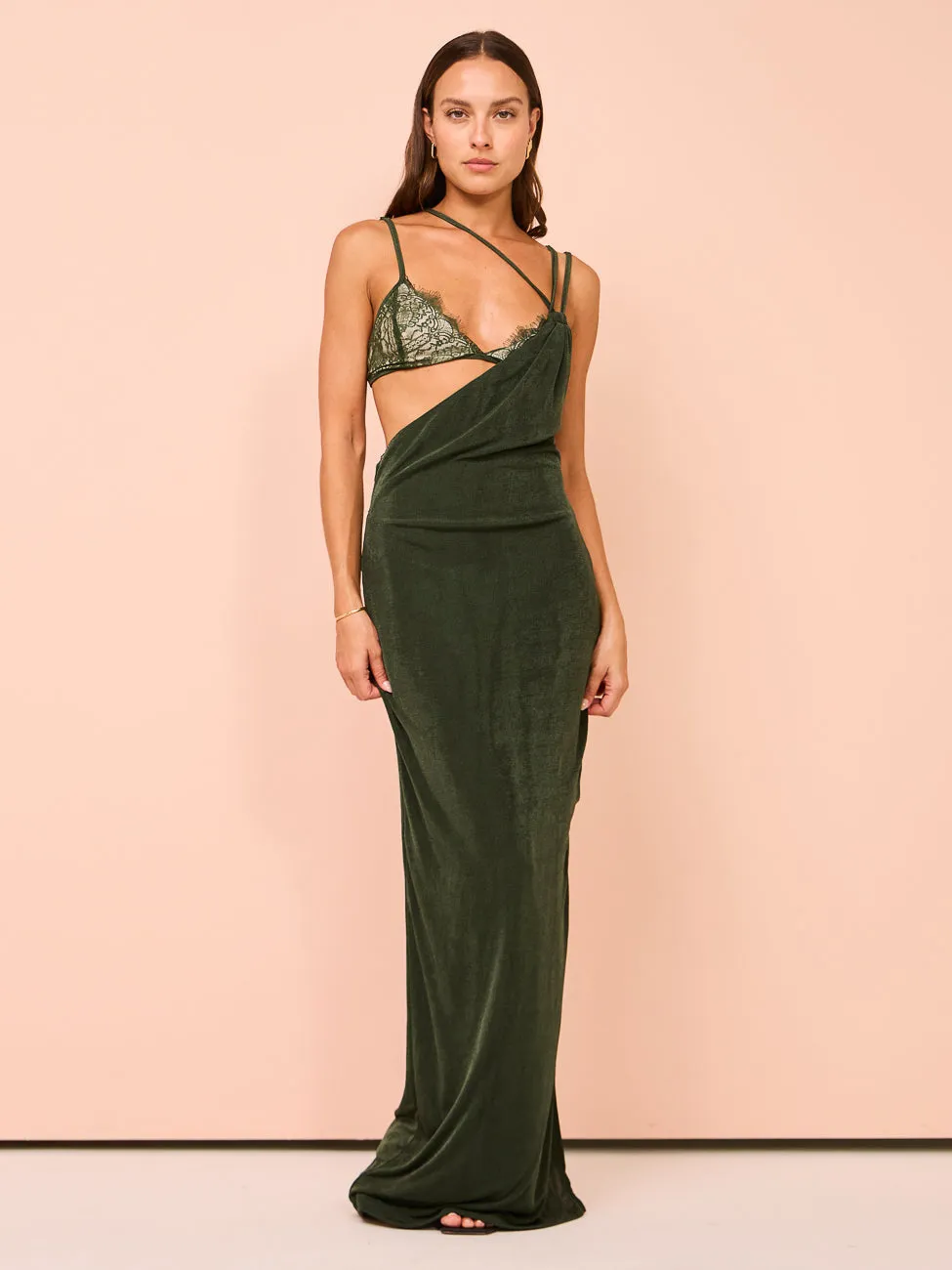 Tojha Alberta Dress in Pesto