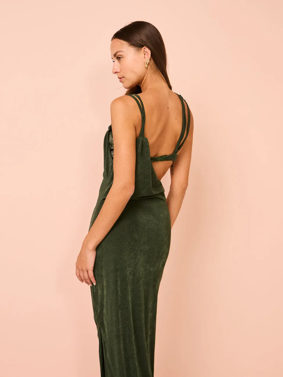 Tojha Alberta Dress in Pesto