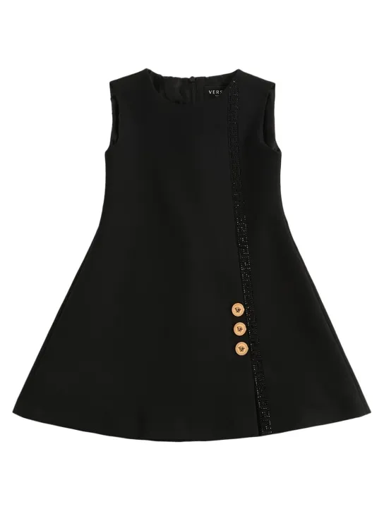 Versace   Embellished cady sleeveless dress 