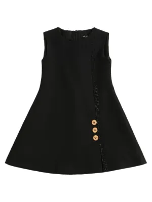 Versace   Embellished cady sleeveless dress 