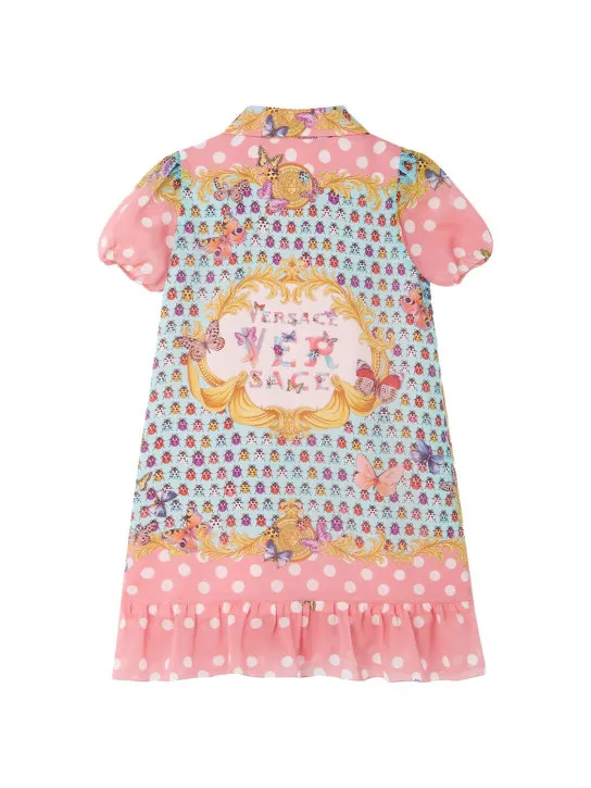 Versace   Printed silk dress 