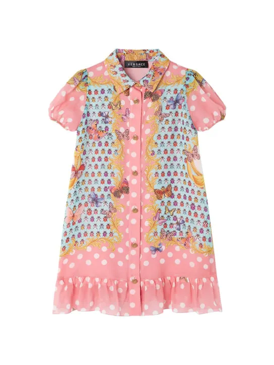 Versace   Printed silk dress 